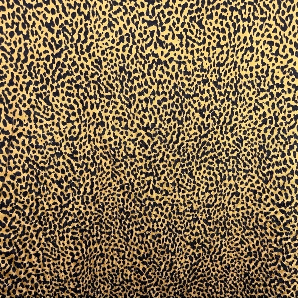 Petite Large Ann Taylor Loft Animal Print Top Cap Sleeves Cotton Blend Casual